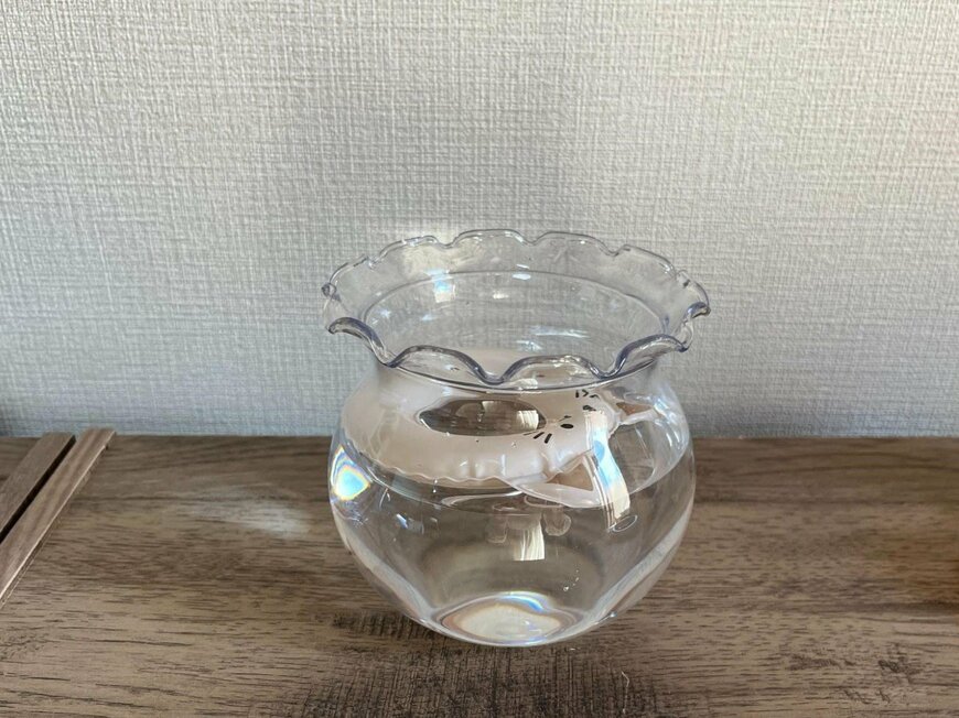 セリア、ミニ浮き輪ネコ画像