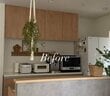 【築5年戸建DIY】シンプルなキッチン背面を「カフェみたいな雰囲気」に大変身！「雰囲気変わりますね！」と話題