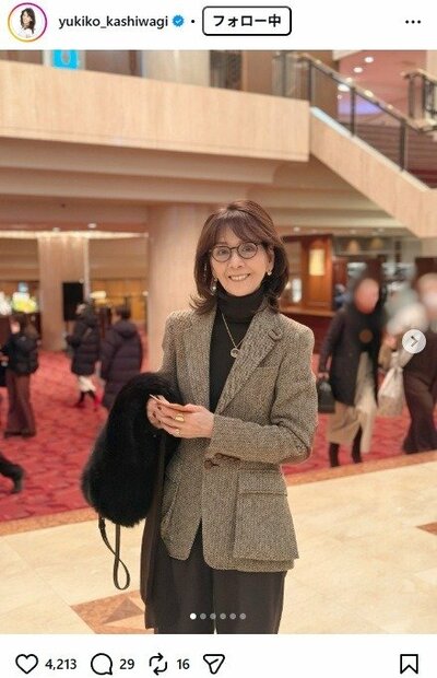 柏木由紀子のInstagram投稿