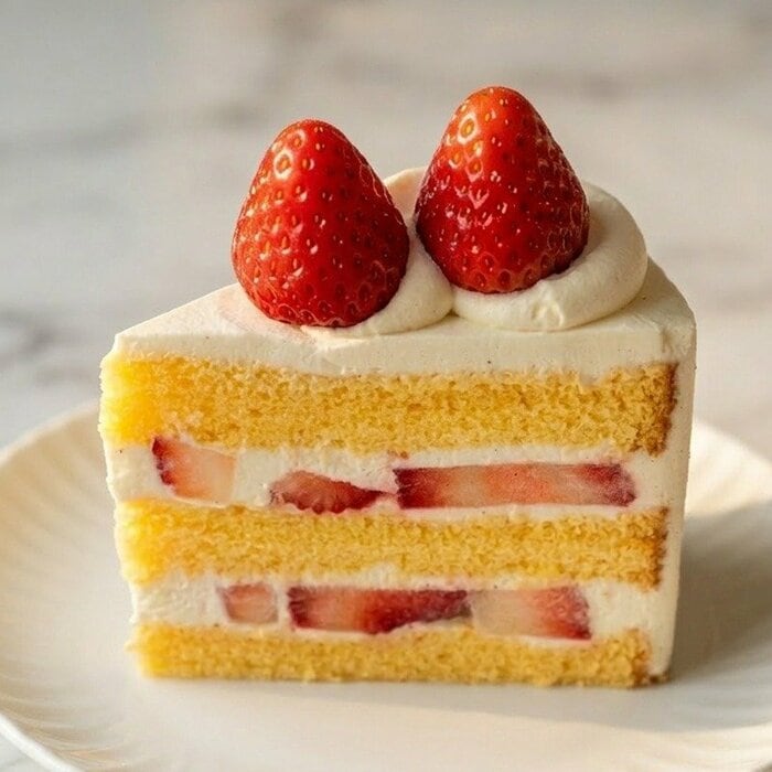 北海道産純生クリーム使用 プレミアムショート苺（648円）