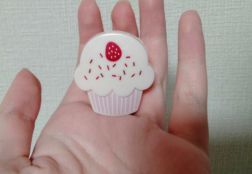 筆者撮影（セリア、ラッピングクリップ 2P カップケーキ）