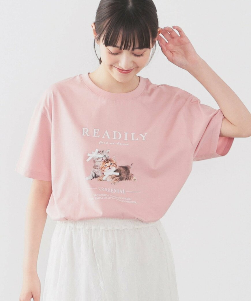 出所：ハニーズ公式　ネコプリントＴシャツ
