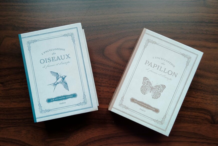 筆者撮影（セリア、ブック型ボックスS シャビーシックインテリア）