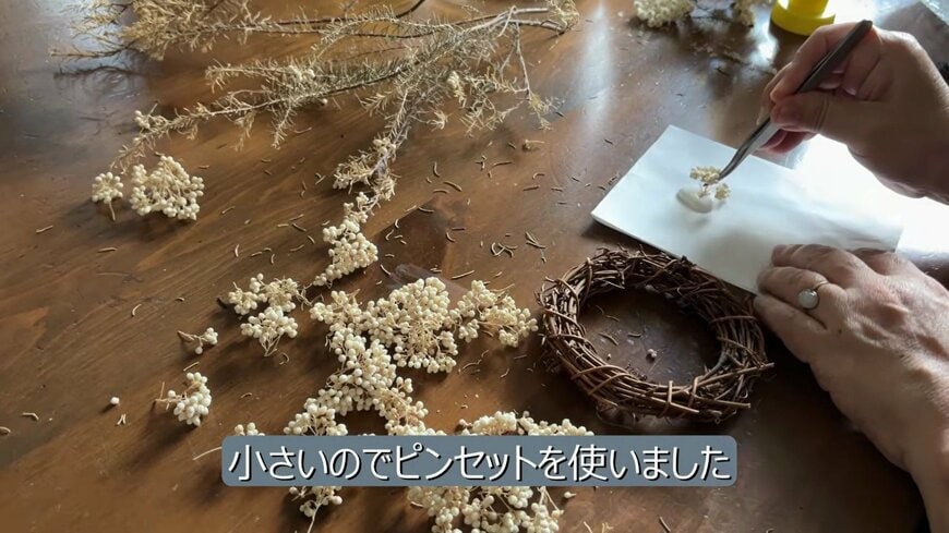 変身前の小さなドライフラワー