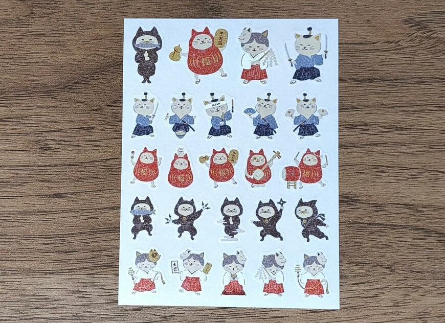 筆者撮影（キャンドゥ、ジャパニーズスタイルマスキングシールねこ）