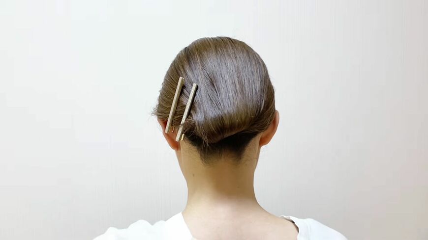 簡単まとめ髪の完成