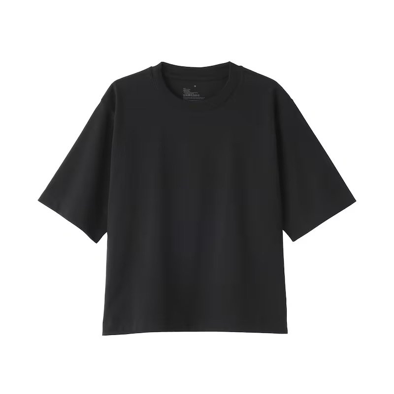 出所：無印良品公式　婦人　涼感ＵＶカットクルーネックワイド半袖Ｔシャツ 
