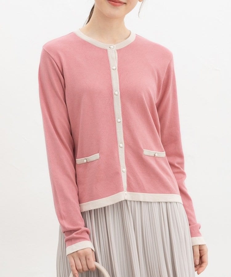 ハニーズ公式　パール風釦カーディガンの画像