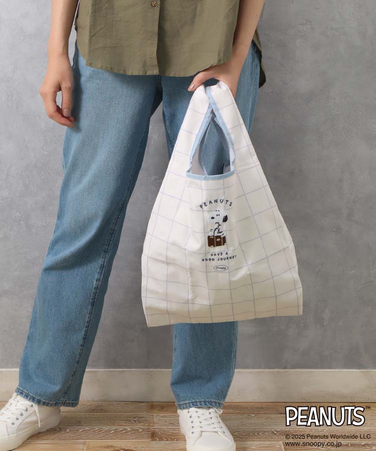 ブルーブルーエ公式　スヌーピーjourneyエコバッグM