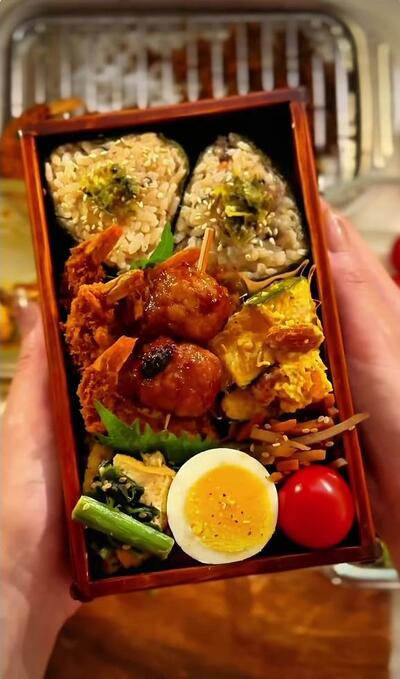 完成したお弁当