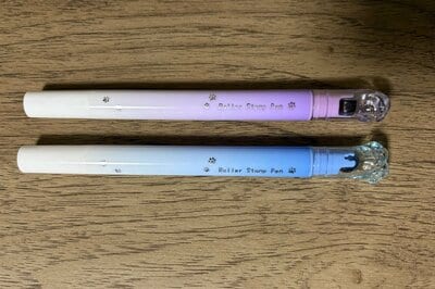セリア、カラーペン ローラースタンプ付商品画像