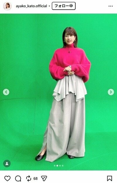 加藤綾子のInstagram投稿