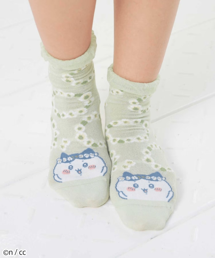 ちいかわ/花柄ソックス