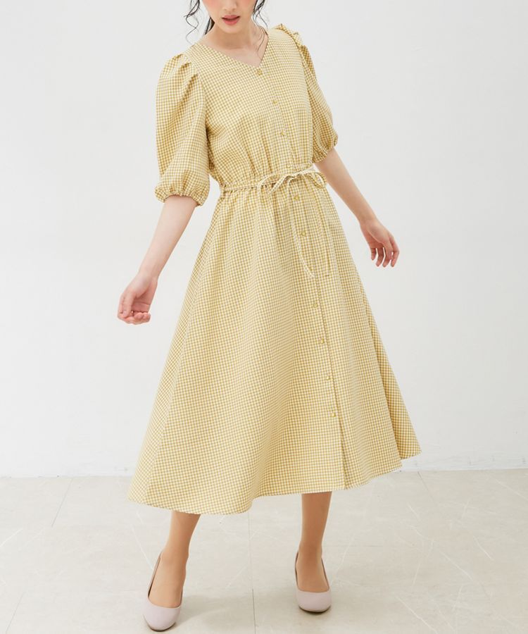 出所：ハニーズ　前開きワンピース