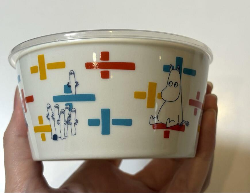 筆者撮影（扶桑社 cookpad plus、MOOMIN＜ムーミン＞ 磁器の密閉保存容器 豪華2個セット）