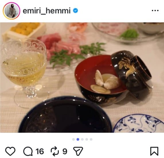 出所：辺見えみりのInstagram（＠emiri_hemmi）参照日：2026年3月12日