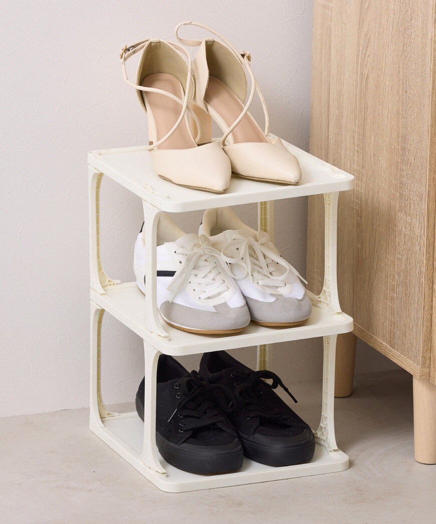 出所：パルグループ公式ファッション通販サイト　スタッキングシューズ収納棚：3段