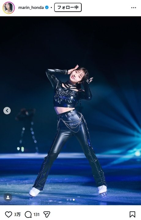 出所：本田真凜のInstagram（＠marin_honda）　参照日：2025年12月5日
