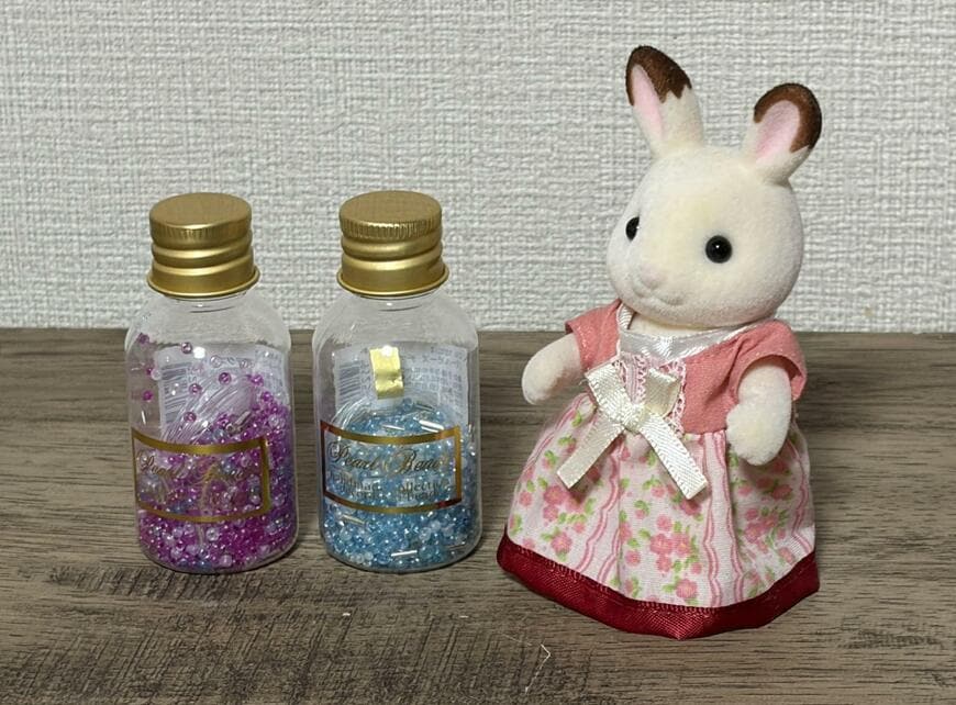 筆者撮影（セリア、パールビーズ テグス入り）