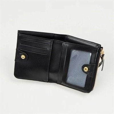 AROMA イタリアンレザースター ミニ2つ折りファスナー札入れ