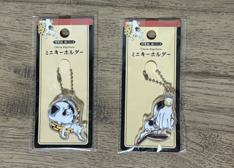 キャンドゥ、ミニキーホルダー猫柄筆者撮影写真