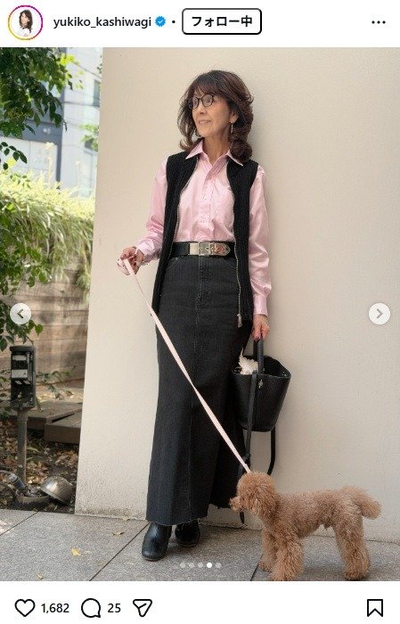出所：柏木由紀子のInstagram （＠yukiko_kashiwagi）参照日：2026年4月1日
