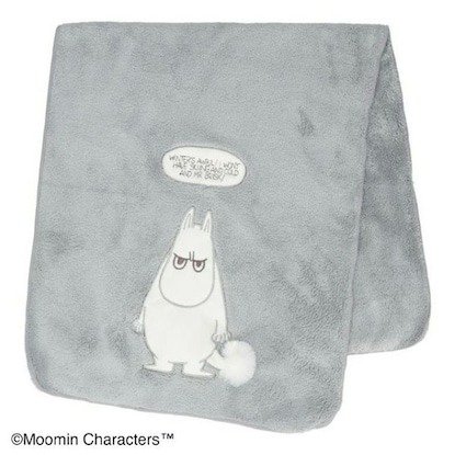 ニトリ公式　ムーミン フェイスタオル(ムスッとフェイス)（正面）