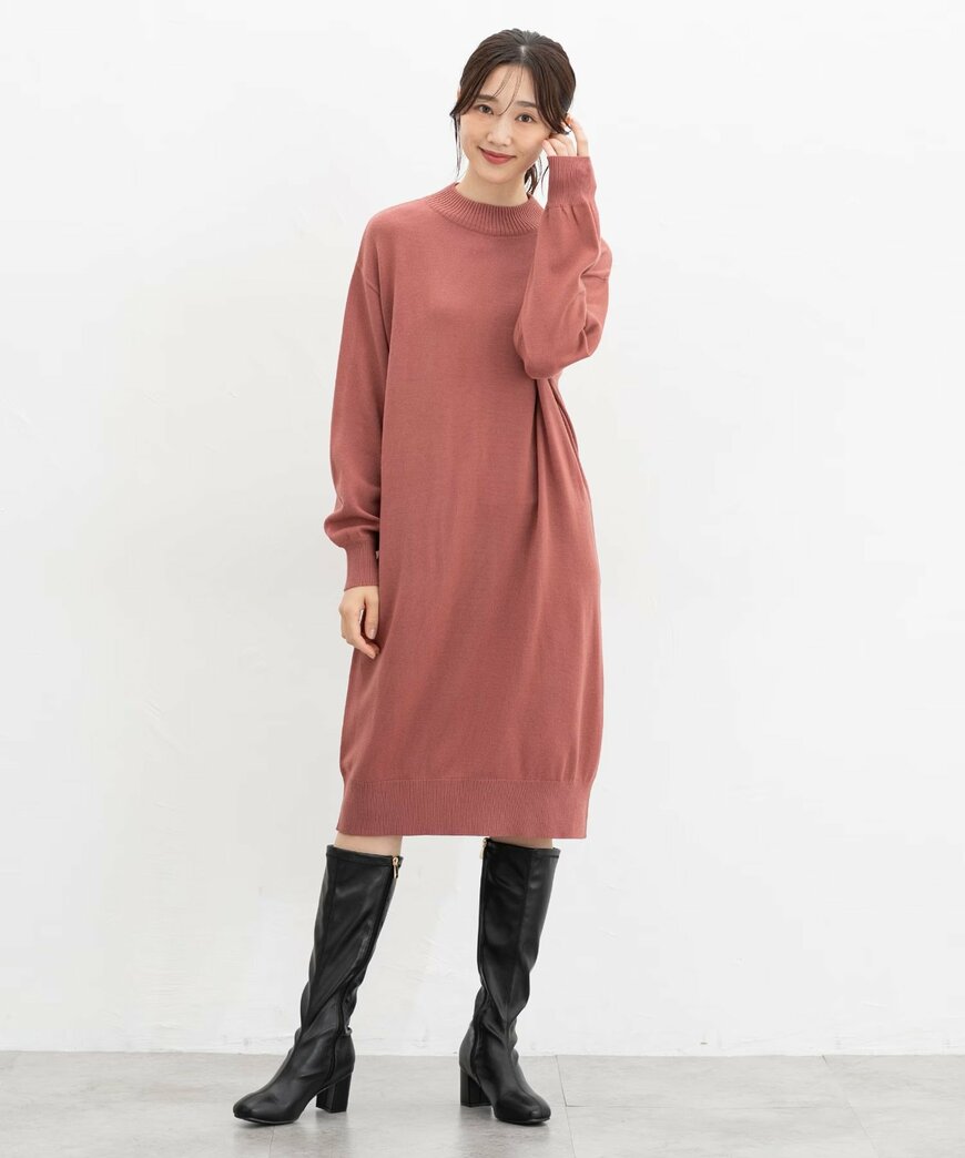 ハニーズ公式通販　ハイネックワンピース画像