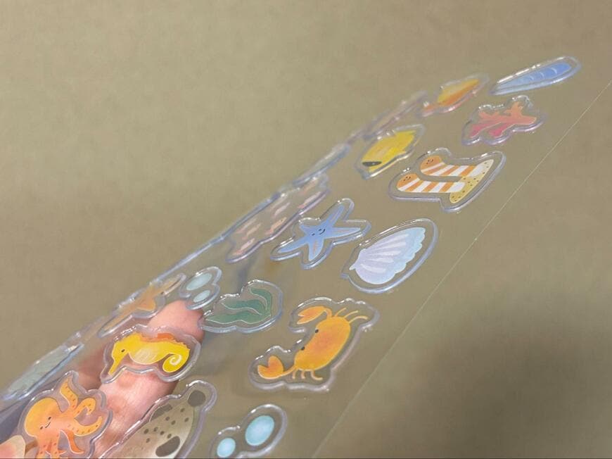 セリア、立体クリアシール ホログラム うみのいきものの画像