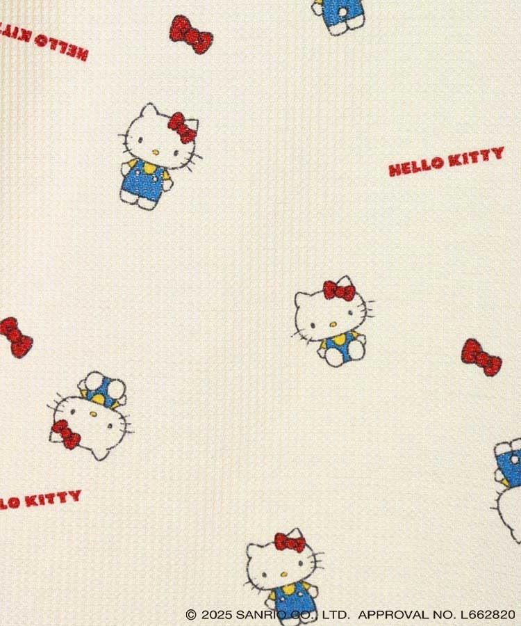 ブルーブルーエ公式　ハローキティワッフルルームウェア上下セット