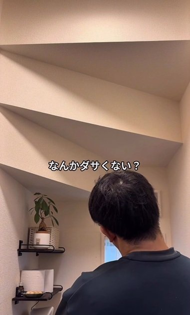 変身前のトイレの段差天井