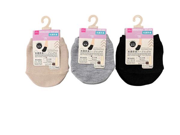 抗菌防臭ハーフソックス(お悩み対策、先丸)の画像