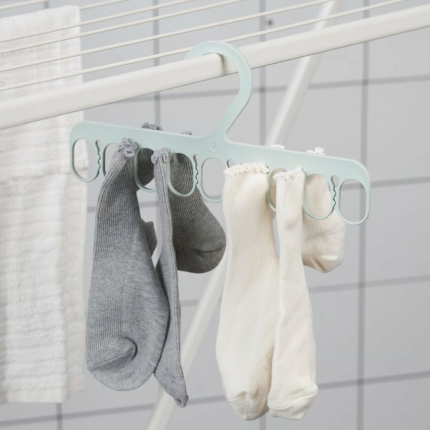 出所：IKEA公式　SLIBB スリッブ／ハンガー グリップクリップ8個付き, グリーン