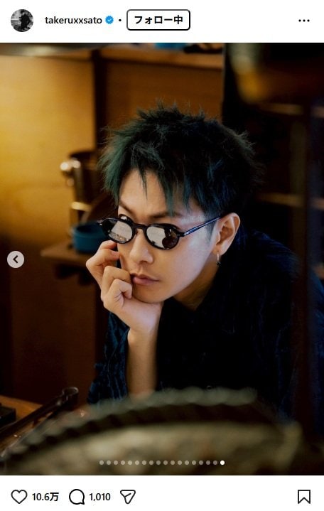 出所：佐藤健のInstagram（＠takeruxxsato）　参照日：2025年11月14日