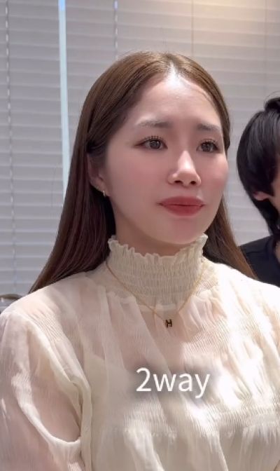 【前髪カット】センター分けの前髪を大胆カット！下ろすことも流すこともできる2way前髪に大満足