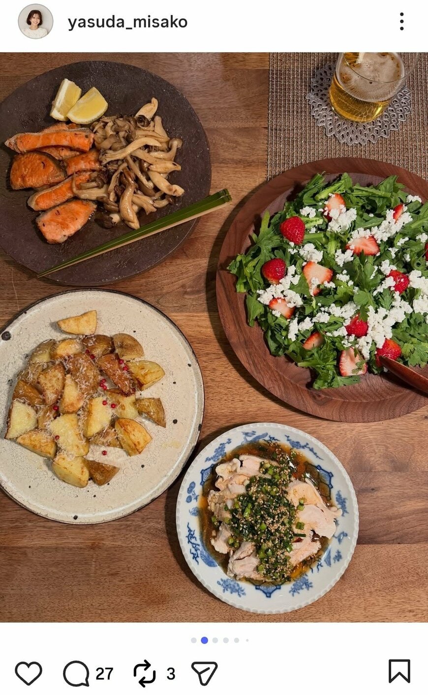 出所：安田美沙子の公式Instagram（＠yasuda_misako）参照日：2026年1月27日