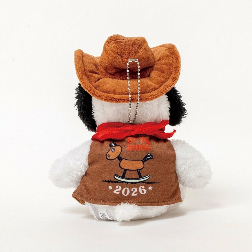 出所：株式会社ローソン　SNOOPY 2026 午 カウボーイスヌーピーのぬいぐるみポーチ BOOK