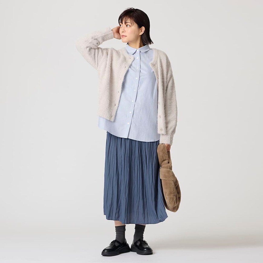 出所：ワークマン公式　レディースシャギークルーカーデガン