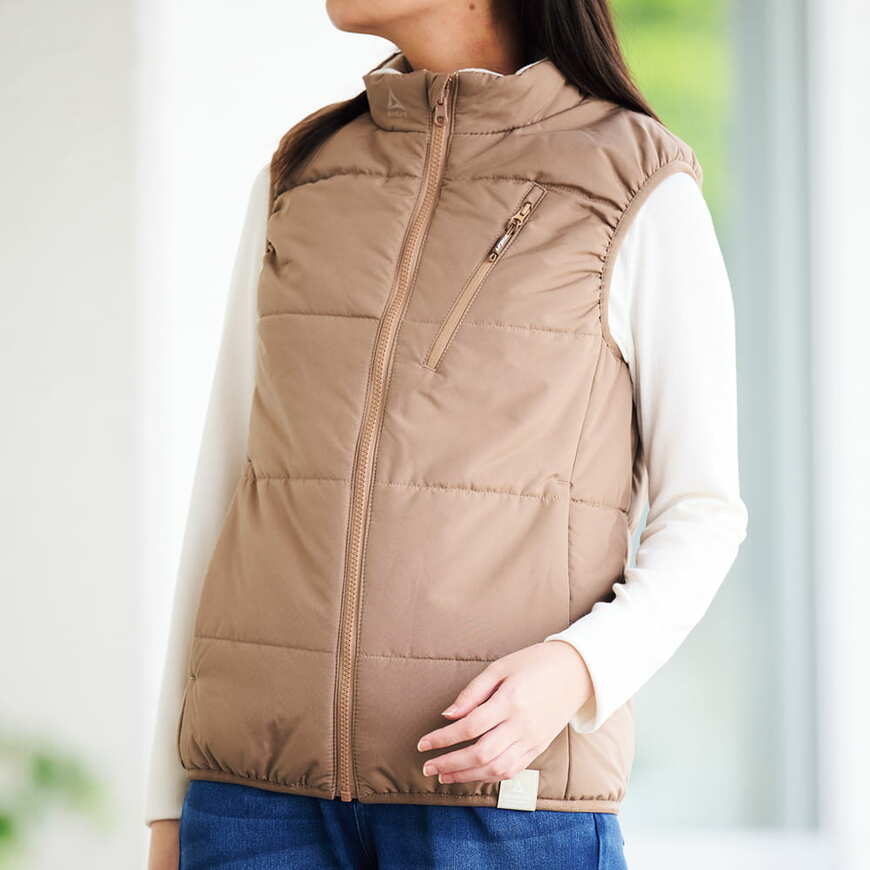 ワークマン　ウィンドコアヒーターベスト（モカ）