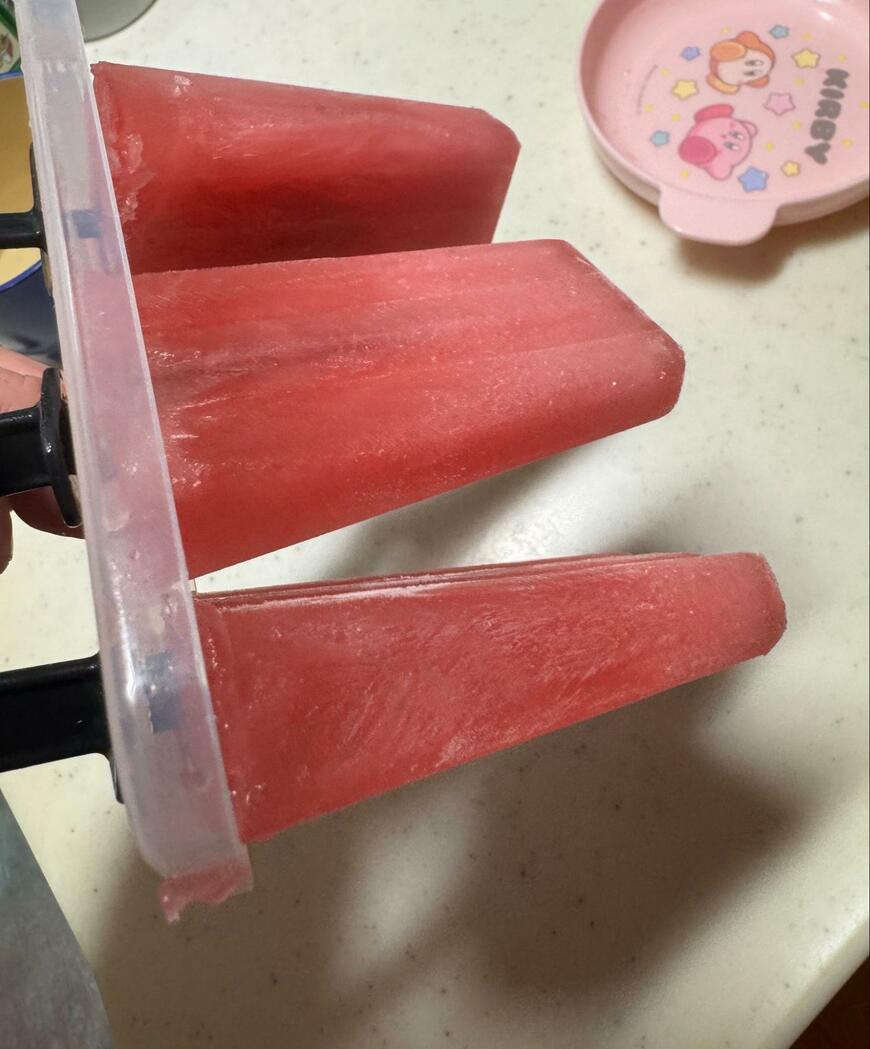 自作したアイスキャンディ
