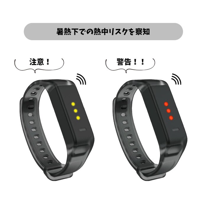 LEDと振動によるアラートでリスクレベルを表示