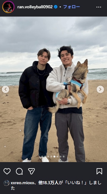 出所：高橋藍 Instaguramアカウント（@ran.volleyball0902）
