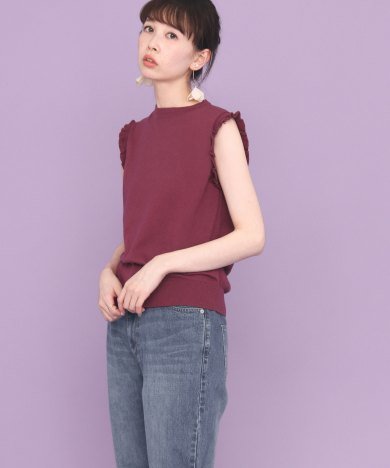 KBF - フリルノースリーブニット ¥5,292（税込）