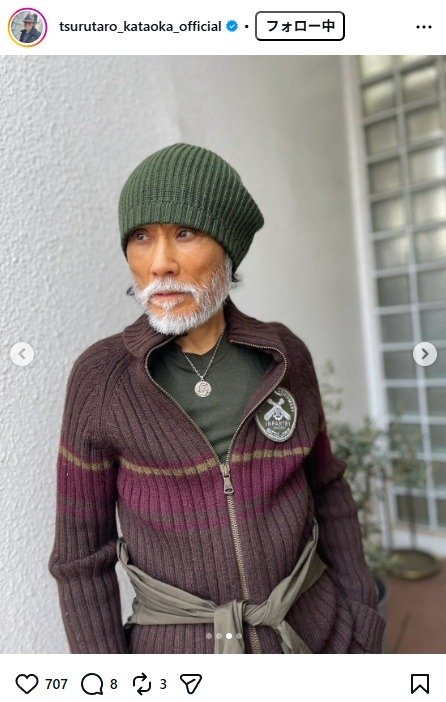 出所：片岡鶴太郎のInstagram（＠tsurutaro_kataoka_official）　参照日：2026年4月14日