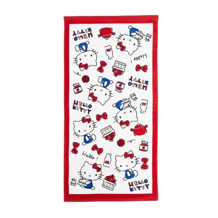 出所：しまむらパーク バスタオル（5枚組・ハローキティ）・レッド201