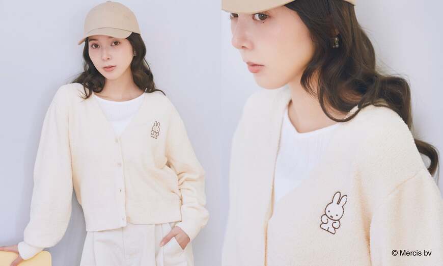 出所：earth music＆ecology　miffy／earth モコモコカーディガン