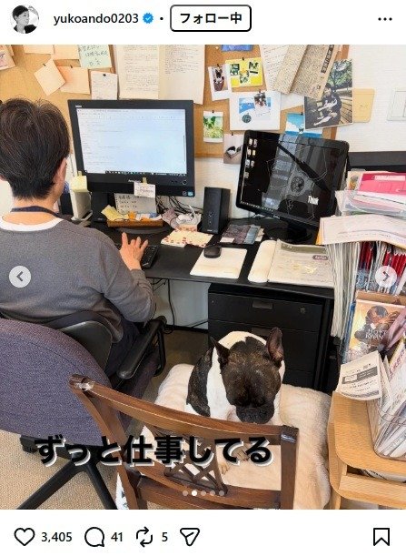 出所：安藤優子のInstagram（＠yukoando0203） 参照日：2026年2月9日