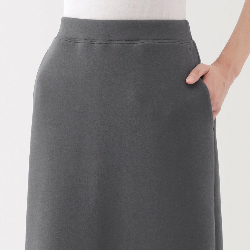 無印良品公式　婦人　二重編みスウェットスカート（ポケット）