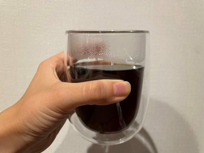 次に、100℃の熱湯でコーヒーを淹れてみました