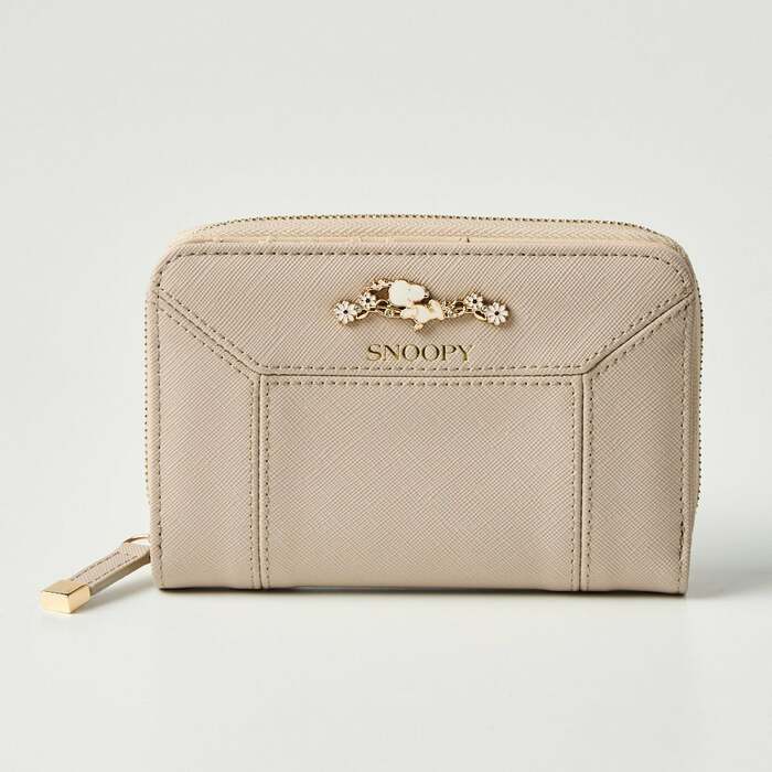 PEANUTS(スヌーピー) カクシボブローチ ラウンドファスナー 札入